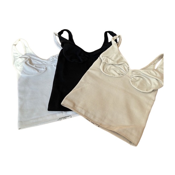 SASSYBAX lot of 3, nude, black & white, stretchy body shaper, size M, EUC - Picture 6 of 9